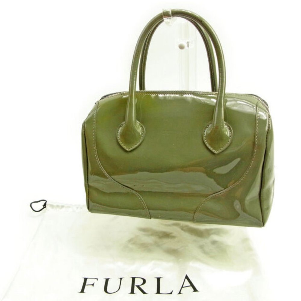 Furla Handbag Moss green x Silver Women Authentic secondhand
